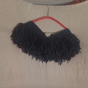 Elegant Black Fringe Scarf